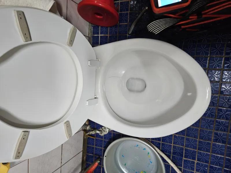 변기 막힘 해결 사진